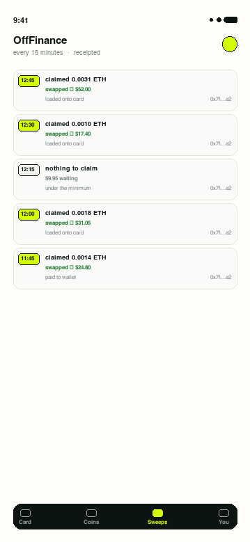 app screen